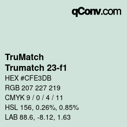 Código de color: TruMatch - Trumatch 23-f1 | qconv.com