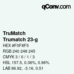 Farbcode: TruMatch - Trumatch 23-g | qconv.com
