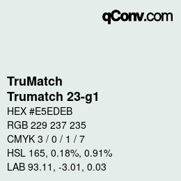Farbcode: TruMatch - Trumatch 23-g1 | qconv.com