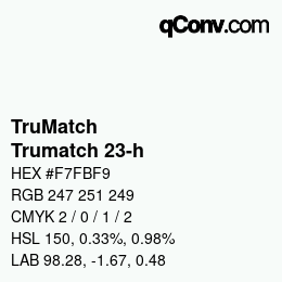 Farbcode: TruMatch - Trumatch 23-h | qconv.com