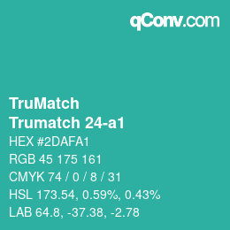 Code couleur: TruMatch - Trumatch 24-a1 | qconv.com