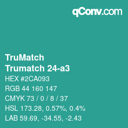 Code couleur: TruMatch - Trumatch 24-a3 | qconv.com