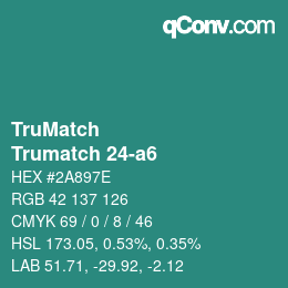 Color code: TruMatch - Trumatch 24-a6 | qconv.com