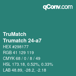 Color code: TruMatch - Trumatch 24-a7 | qconv.com