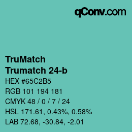 Code couleur: TruMatch - Trumatch 24-b | qconv.com