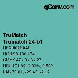 Color code: TruMatch - Trumatch 24-b1 | qconv.com