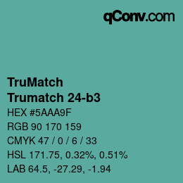 Color code: TruMatch - Trumatch 24-b3 | qconv.com