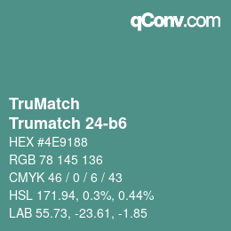 Code couleur: TruMatch - Trumatch 24-b6 | qconv.com
