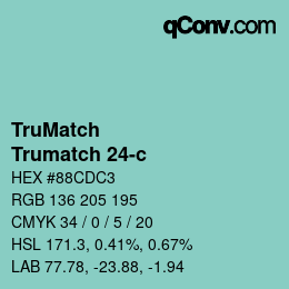 Color code: TruMatch - Trumatch 24-c | qconv.com