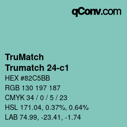 Color code: TruMatch - Trumatch 24-c1 | qconv.com