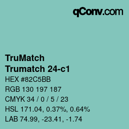 Code couleur: TruMatch - Trumatch 24-c1 | qconv.com