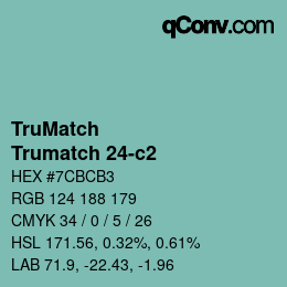 Color code: TruMatch - Trumatch 24-c2 | qconv.com