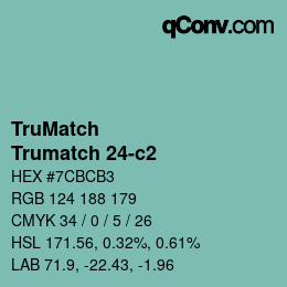 Código de color: TruMatch - Trumatch 24-c2 | qconv.com
