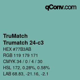 Code couleur: TruMatch - Trumatch 24-c3 | qconv.com