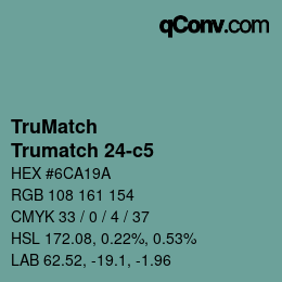 Color code: TruMatch - Trumatch 24-c5 | qconv.com