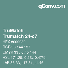 Color code: TruMatch - Trumatch 24-c7 | qconv.com