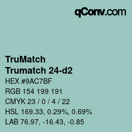 Color code: TruMatch - Trumatch 24-d2 | qconv.com