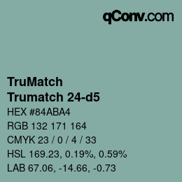 Code couleur: TruMatch - Trumatch 24-d5 | qconv.com