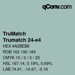 Color code: TruMatch - Trumatch 24-e4 | qconv.com