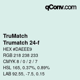 カラーコード: TruMatch - Trumatch 24-f | qconv.com