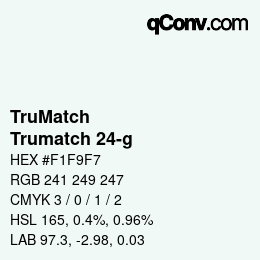 Color code: TruMatch - Trumatch 24-g | qconv.com