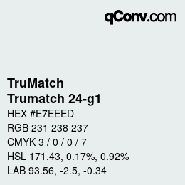 Code couleur: TruMatch - Trumatch 24-g1 | qconv.com