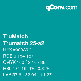 Code couleur: TruMatch - Trumatch 25-a2 | qconv.com