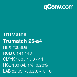 カラーコード: TruMatch - Trumatch 25-a4 | qconv.com