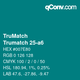 Código de color: TruMatch - Trumatch 25-a6 | qconv.com