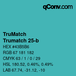Code couleur: TruMatch - Trumatch 25-b | qconv.com