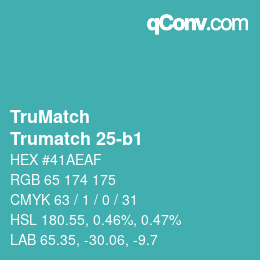 カラーコード: TruMatch - Trumatch 25-b1 | qconv.com