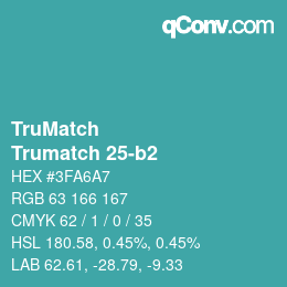 Color code: TruMatch - Trumatch 25-b2 | qconv.com