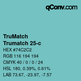 Código de color: TruMatch - Trumatch 25-c | qconv.com
