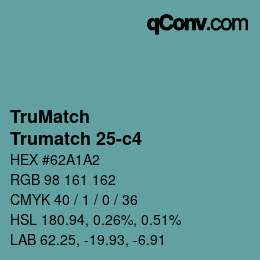 Code couleur: TruMatch - Trumatch 25-c4 | qconv.com