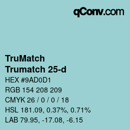 Color code: TruMatch - Trumatch 25-d | qconv.com