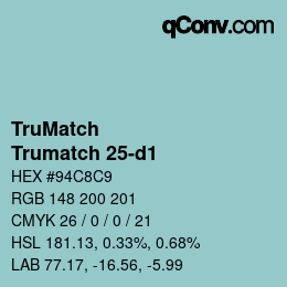 Código de color: TruMatch - Trumatch 25-d1 | qconv.com