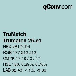 Código de color: TruMatch - Trumatch 25-e1 | qconv.com