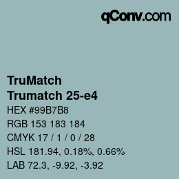 Color code: TruMatch - Trumatch 25-e4 | qconv.com