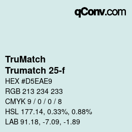 Code couleur: TruMatch - Trumatch 25-f | qconv.com