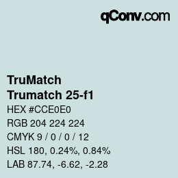 Farbcode: TruMatch - Trumatch 25-f1 | qconv.com