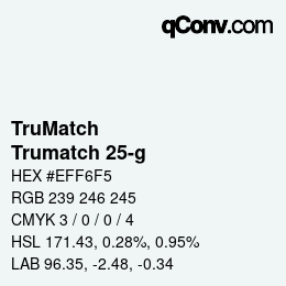 Farbcode: TruMatch - Trumatch 25-g | qconv.com