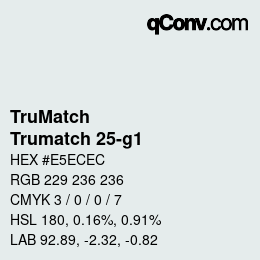 Farbcode: TruMatch - Trumatch 25-g1 | qconv.com
