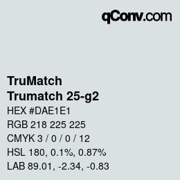 Código de color: TruMatch - Trumatch 25-g2 | qconv.com