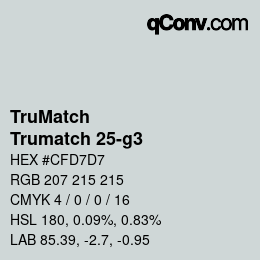 Código de color: TruMatch - Trumatch 25-g3 | qconv.com