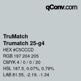 Farbcode: TruMatch - Trumatch 25-g4 | qconv.com
