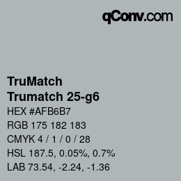 カラーコード: TruMatch - Trumatch 25-g6 | qconv.com