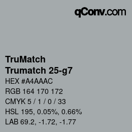 Farbcode: TruMatch - Trumatch 25-g7 | qconv.com