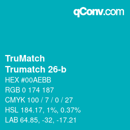 Color code: TruMatch - Trumatch 26-b | qconv.com