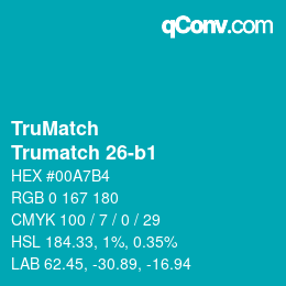 カラーコード: TruMatch - Trumatch 26-b1 | qconv.com