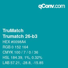 Color code: TruMatch - Trumatch 26-b3 | qconv.com